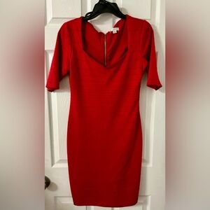 Bisou Bisou Vibrant Red Mini Dress